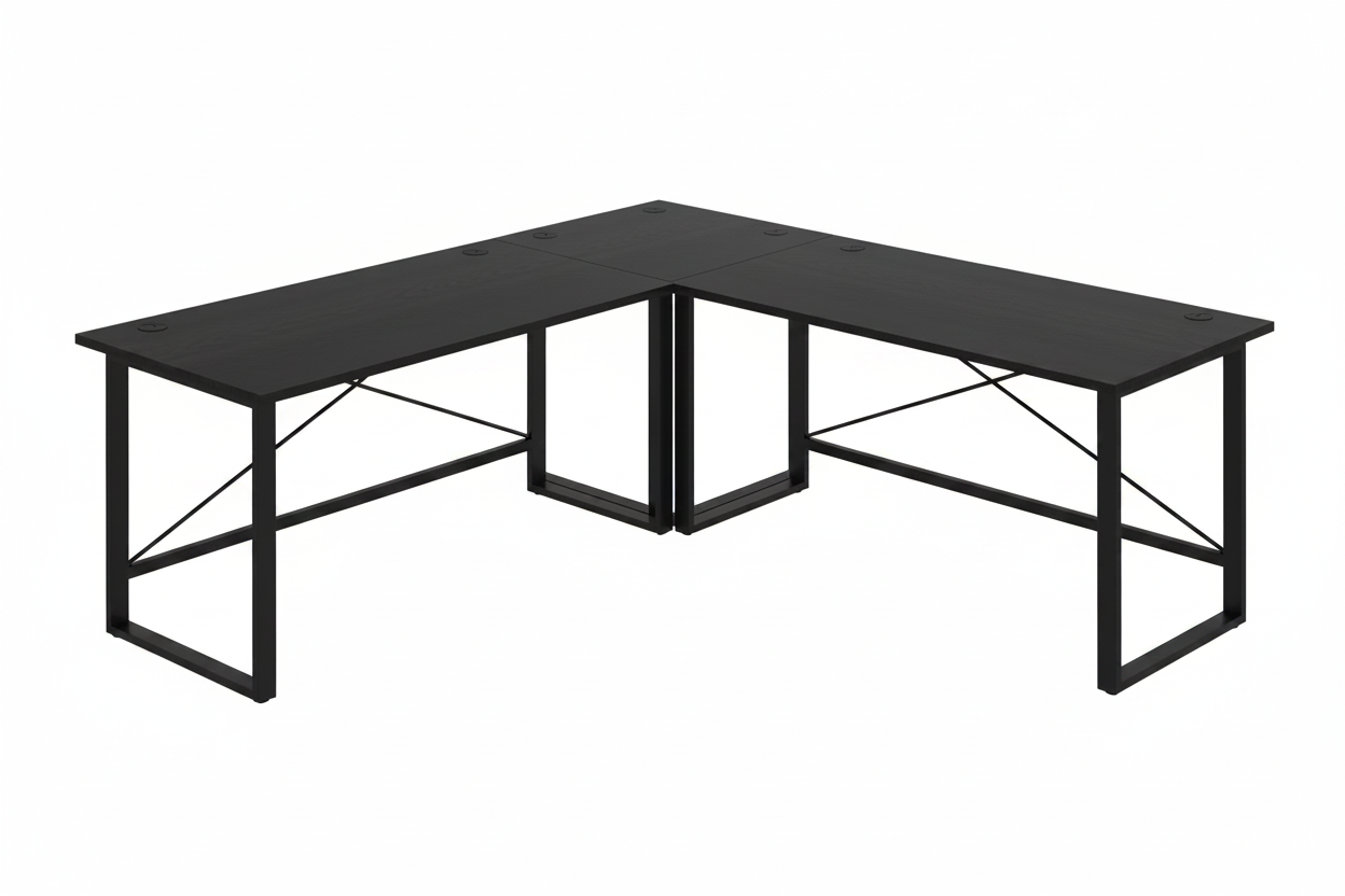 L-desk studio black